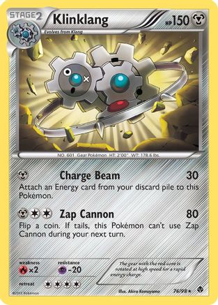 Klinklang (76/98) Reverse Holofoil [Emerging Powers] - Rare