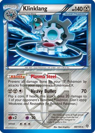 Klinklang (Team Plasma) (90/135) Holofoil [Plasma Storm] - Holo Rare
