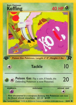 Koffing (058/82) 1st Edition [Team Rocket] - Common