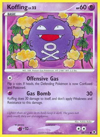 Koffing (068/111) Reverse Holofoil [Rising Rivals] - Common
