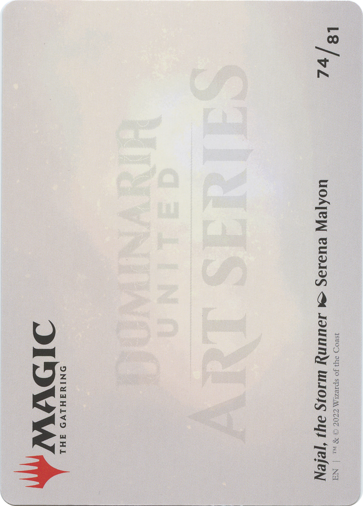 Najal, the Storm Runner // Najal, the Storm Runner (ADMU-074) - Dominaria United Art Series (Borderless) Foil