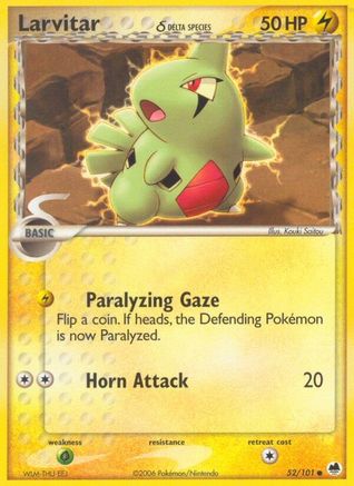 Larvitar (Delta Species) (052/101) Reverse Holofoil [Dragon Frontiers] - Common