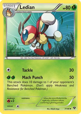 Ledian (7/146) Reverse Holofoil [XY Base Set] - Uncommon