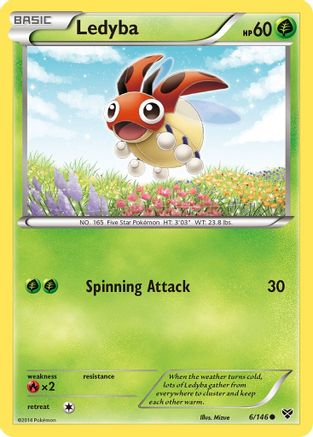 Ledyba (6/146) Reverse Holofoil [XY Base Set] - Common