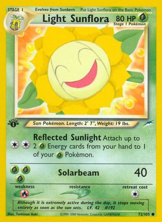 Light Sunflora (072/105) 1st Edition [Neo Destiny] - Common