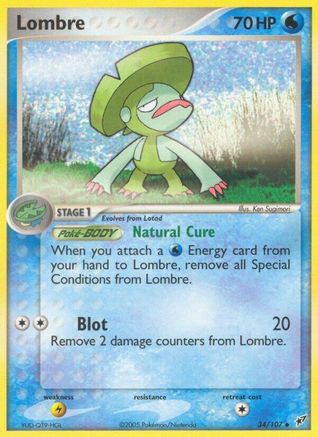 Lombre (34/107) Reverse Holofoil [Deoxys] - Uncommon