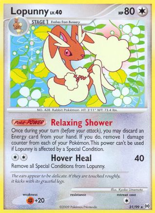Lopunny (021/99) Reverse Holofoil [Arceus] - Rare