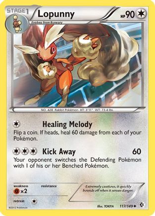 Lopunny (117/149) Reverse Holofoil [Boundaries Crossed] - Uncommon