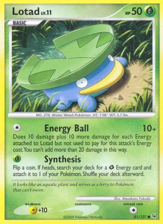 Lotad (081/127) Reverse Holofoil [Platinum] - Common