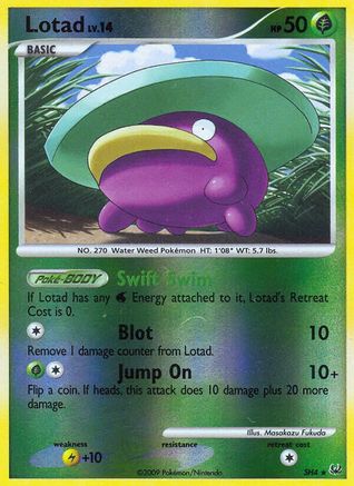 Lotad (Shiny) (SH4/127) Reverse Holofoil [Platinum] - Shiny Holo Rare