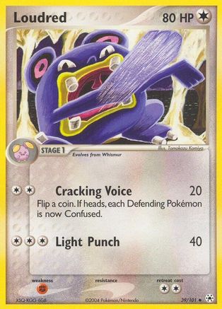 Loudred (039/101) Reverse Holofoil [Hidden Legends] - Uncommon