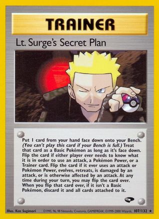 Lt. Surge's Secret Plan (107/132) 1st Edition [Gym Challenge] - Rare