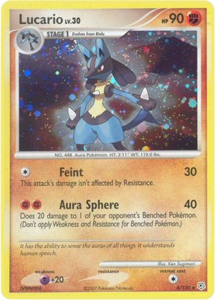 Lucario (006/130) Reverse Holofoil [Diamond and Pearl] - Holo Rare