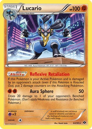 Lucario (64/99) Reverse Holofoil [Next Destinies] - Holo Rare
