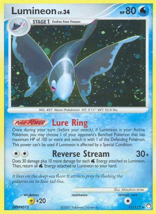 Lumineon (11/123) Reverse Holofoil [Mysterious Treasures] - Holo Rare
