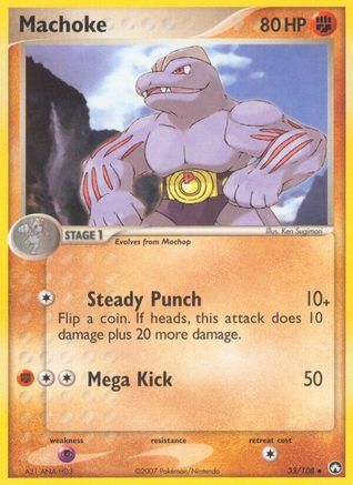 Machoke (033/108) Reverse Holofoil [Power Keepers] - Uncommon