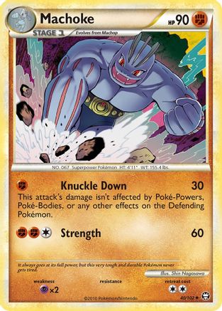 Machoke (40/102) Reverse Holofoil [Triumphant] - Uncommon