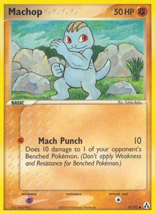 Machop (57/92) Reverse Holofoil [Legend Maker] - Common