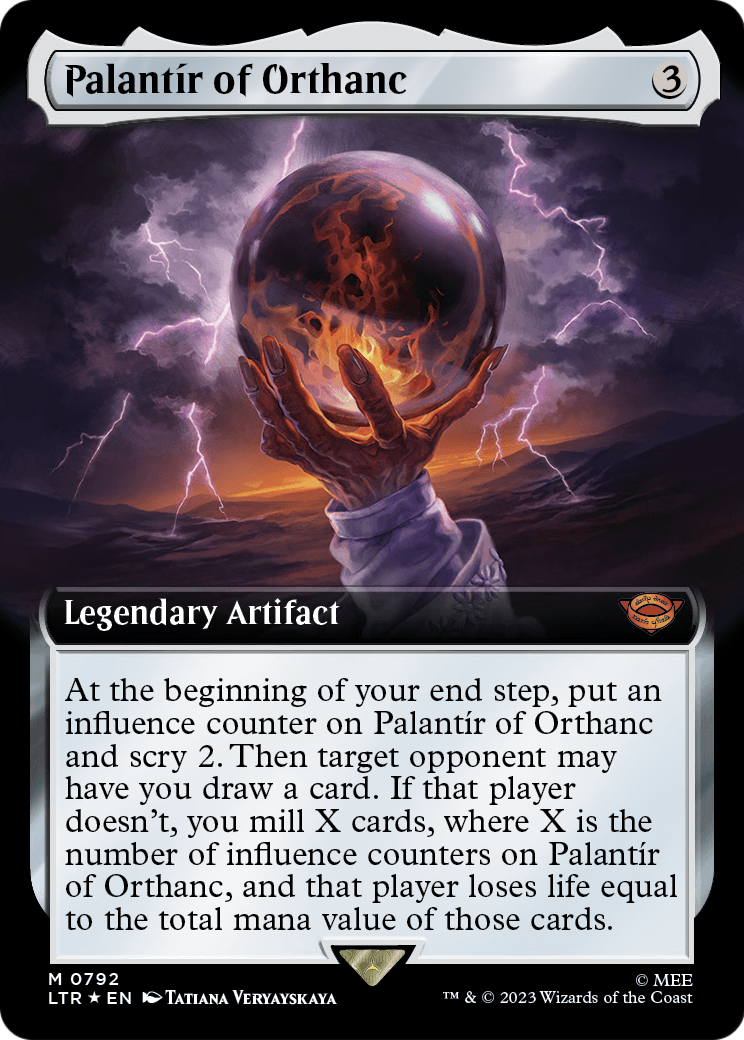 Palantir of Orthanc (Extended Art) (Surge Foil) (LTR-792) - The Lord of the Rings: Tales of Middle-earth: (Extended Art) Foil