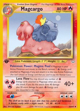 Magcargo (033/64) 1st Edition [Neo Revelation] - Uncommon