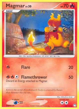 Magmar (54/123) Reverse Holofoil [Mysterious Treasures] - Uncommon