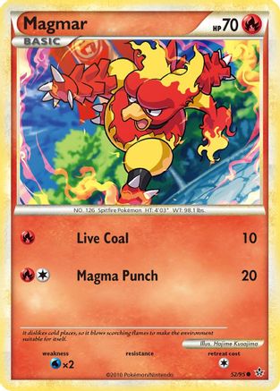 Magmar (52/95) Reverse Holofoil [Unleashed] - Common