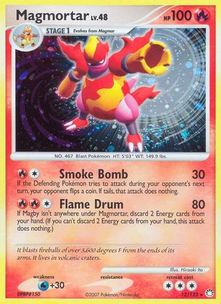 Magmortar (12/123) Reverse Holofoil [Mysterious Treasures] - Holo Rare