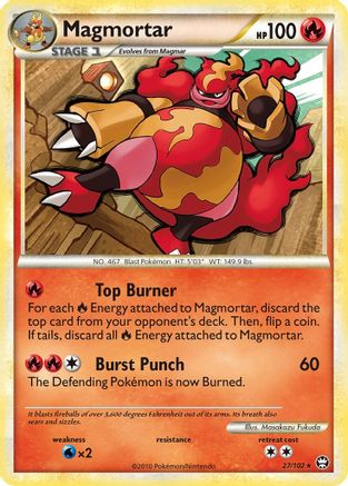 Magmortar (27/102) Reverse Holofoil [Triumphant] - Rare