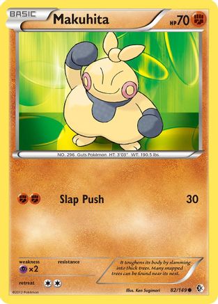 Makuhita (82/149) Reverse Holofoil [Boundaries Crossed] - Common