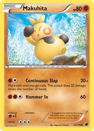 Makuhita (62/116) Reverse Holofoil [Plasma Freeze] - Common