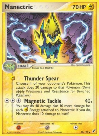 Manectric (38/107) Reverse Holofoil [Deoxys] - Uncommon