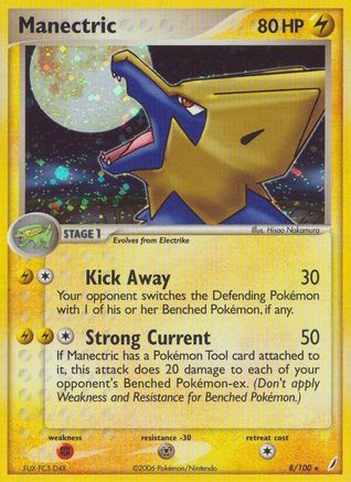 Manectric (008/100) Reverse Holofoil [Crystal Guardians] - Holo Rare