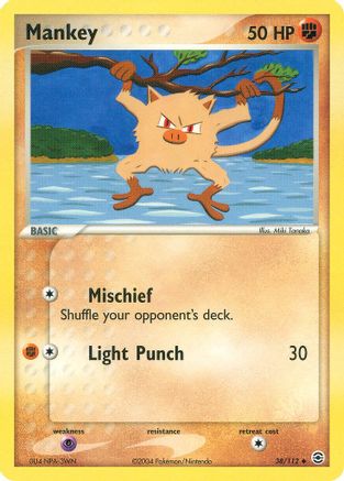 Mankey (38/112) Reverse Holofoil [FireRed & LeafGreen] - Uncommon