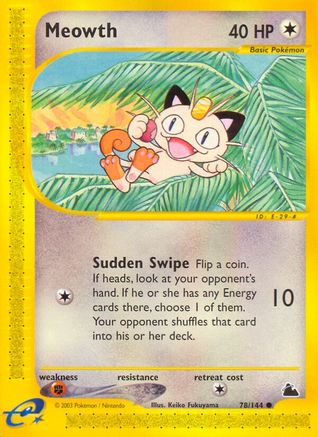 Meowth (78/144) [Skyridge] - Common