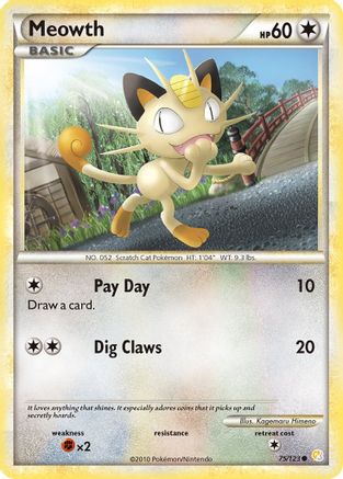 Meowth (075/123) [HeartGold SoulSilver] - Common
