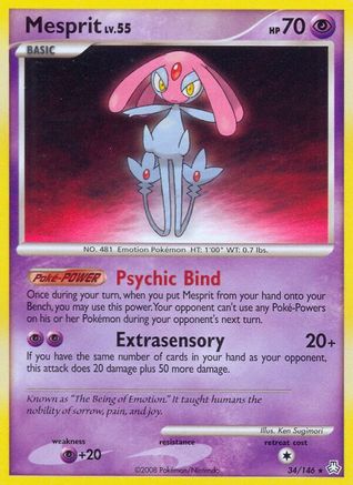 Mesprit (034/146) Reverse Holofoil [Legends Awakened] - Rare