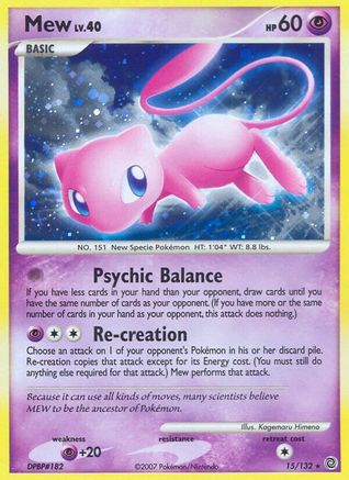 Mew (15/132) Holofoil [Secret Wonders] - Holo Rare