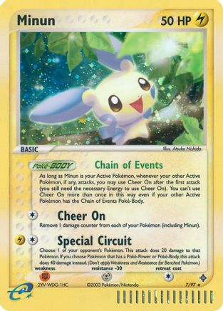 Minun (7/97) Reverse Holofoil [Dragon] - Holo Rare