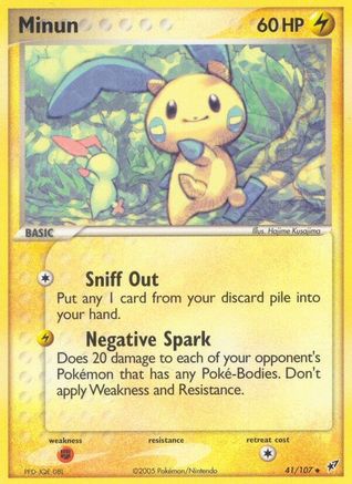 Minun (41/107) Reverse Holofoil [Deoxys] - Uncommon