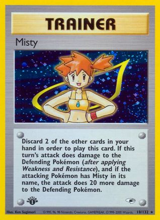 Misty (018/132) 1st Edition Holofoil [Gym Heroes] - Holo Rare