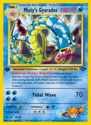 Misty's Gyarados (013/132) 1st Edition Holofoil [Gym Challenge] - Holo Rare