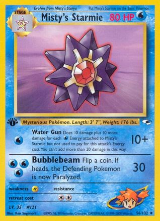 Misty's Starmie (056/132) 1st Edition [Gym Heroes] - Uncommon