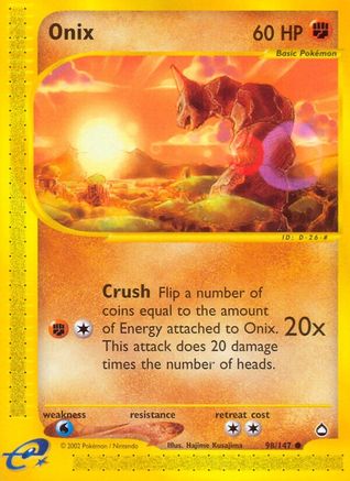Onix (098/147) Reverse Holofoil [Aquapolis] - Common