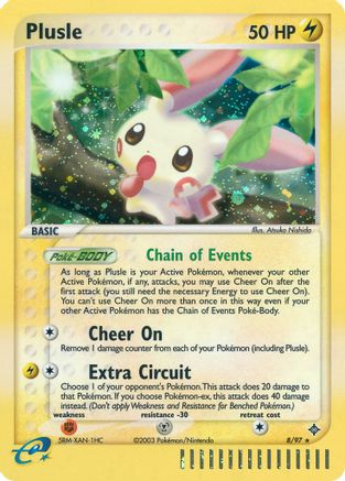 Plusle (8/97) Reverse Holofoil [Dragon] - Holo Rare
