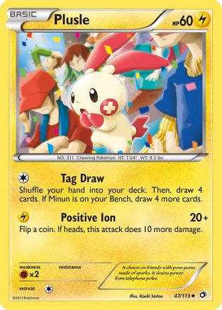 Plusle (047/113) Reverse Holofoil [Legendary Treasures] - Uncommon
