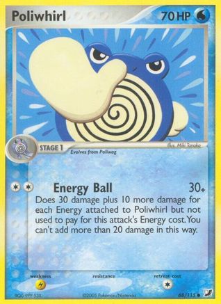 Poliwhirl (068/115) Reverse Holofoil [Unseen Forces] - Common