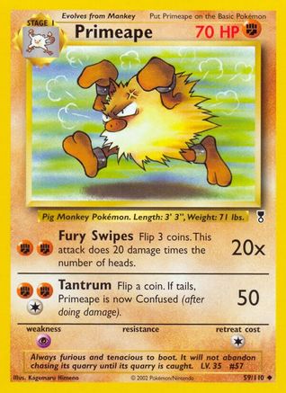 Primeape (59/110) Reverse Holofoil [Legendary Collection] - Uncommon