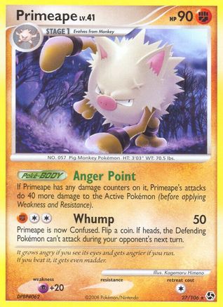 Primeape (27/106) Reverse Holofoil [Great Encounters] - Rare