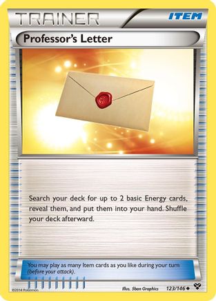 Professor's Letter (123/146) Reverse Holofoil [XY Base Set] - Uncommon