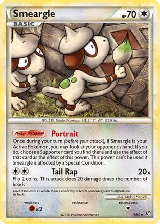 Smeargle 008  - Reverse Holofoil Undaunted - Holo Rare